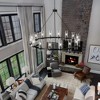 BAOURE 12-Light Black Wagon Wheel Chandelier with Glass Shade, 43.3-Inch Round Farmhouse Pendant Light Fixture for Dining Rooms, Foyers & Entryways - 2 of 4