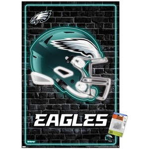 Trends International NFL Philadelphia Eagles - Neon Helmet 23 Unframed Wall Poster Prints - 1 of 4