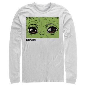 Men's Star Wars The Mandalorian The Child Hypnotic Eyes Long Sleeve Shirt - 1 of 4