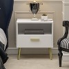 Famapy One Drawer Nightstand With One Open Shelf Modern Design - 2 of 4
