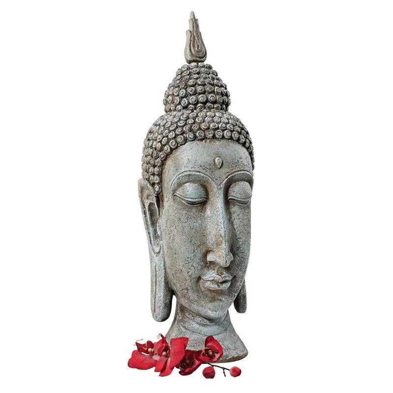 Design Toscano Sukhothai Buddha Inspired Garden Sculptural Bust - Green, 2 of 3