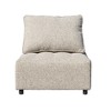 Outdoor Single Modular Sofa, Linen Armless Floor Sofa, Single Sofa Couch with Cushion For Balcony Patio Bedroom Living Room, Free Combination - 3 of 4