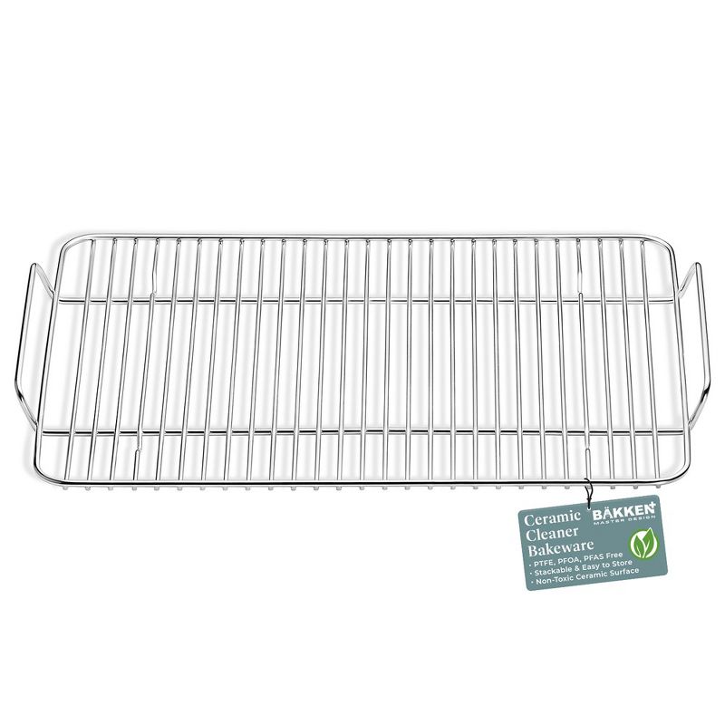BAKKEN SWISS Stainless Steel Cooling Rack - Heavy-Duty, Non-Toxic, Durable Quality, Proper Size for Sheet Pan, 1 of 2