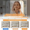 Vanity Desk with Sliding Mirror and Lights,  4 Drawers, Stool, Power Outlet, Open Shelves, 3 Color Adjustable Lighting Modes - 4 of 4