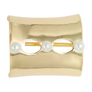 Unique Bargains Women's Faux Pearl U-shaped Ponytail Buckle Hair Clip 1 Pc - 1 of 4