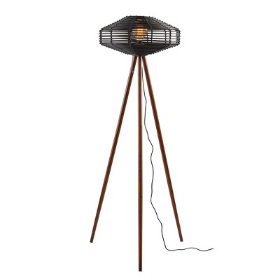 56.25" Kingston Floor Lamp Black (Includes Light Bulb) - Adesso