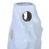 Gulches Modern White Ceramic Vase with Gold Design - Elegant Home Decor - 3 of 4