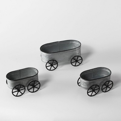 2ct Small Metal Wagons with Large Metal Wagon - Bullseye's Playground™