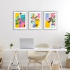 Stupell Industries Drifting Bloom Botanicals 3pc Framed Print Under Glass Set - 2 of 4