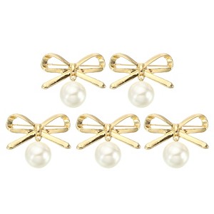 Unique Bargains Metal Decorative Brooch Clip Clasp Pin for Women Sweaters 5 Pcs - 1 of 4