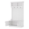 MOEPISY Hall Tree with Storage Shoe Bench for Entryway and Hallway, 4-in-1 Design Coat Racks with Hooks, White - 4 of 4