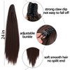Alilang Claw Clip Long Straight Ponytail Extension Natural-Looking Hairpiece 24 Inch - 4 of 4