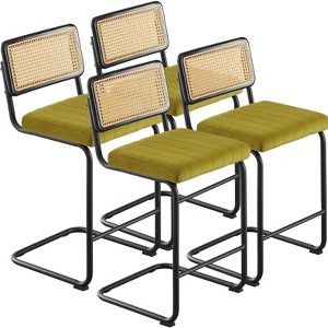 Bekrvio 30" Counter Height Bar Stools, Velvet Upholstered - 1 of 4