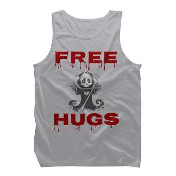 Men's Design By Humans Free Hugs Evil Scary Grim Reaper Halloween Gift By pipetro Tank Top
