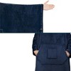 PAVILIA Wearable Blanket Women Men, Oversized Hoodie Sweatshirt Sweater Neck Warmer, Fleece Soft Hug Sleep Pod - 3 of 4
