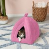 FurHaven Fleece Pet Tent Cat Bed - 3 of 4