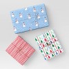 30" 3pk 180 sq ft Christmas Wrap Pack Snowmen/Red Stripes/Trees - Wondershop™ - 2 of 3