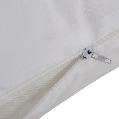 White Hypoallergenic Polyester Body Pillowcase with Zipper