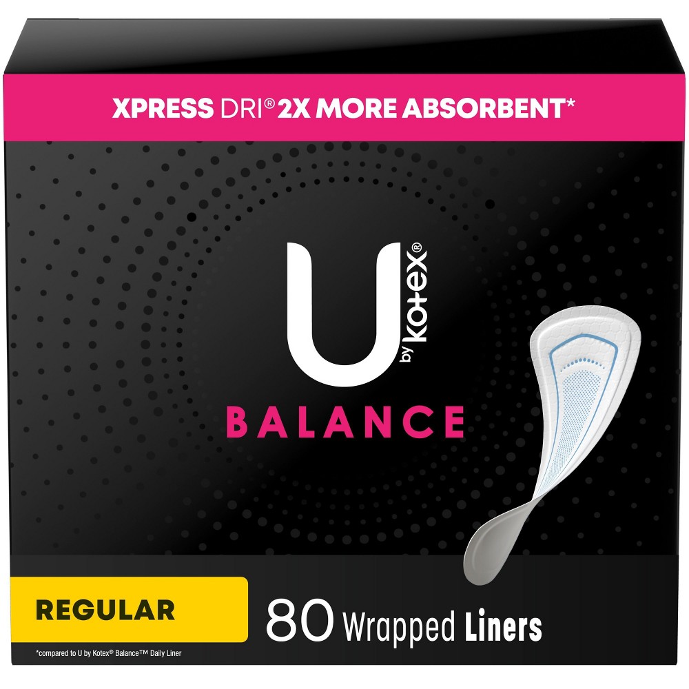 UPC 036000424928 product image for U by Kotex Balance Fragrance Free Panty Liners - Regular - 80ct | upcitemdb.com