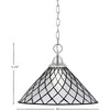 Toltec Lighting Any 1 - Light Pendant in  Chrome with 16" Diamond Ice Art Glass Shade - 2 of 2
