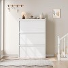 DobleePy Shoe Cabinet with 3 Flip Drawers, Wooden Shoe Organizer with Adjustable Shelf for Entryway, Hallway, Living Room - 3 of 4