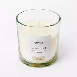 Clear Glass Masala Rose Candle White - Threshold™ designed with Studio McGee