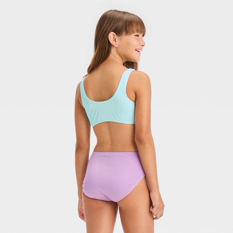Girls&#39; Frozen Fictitious Character One Piece Swimsuit Light Purple, 3 of 4