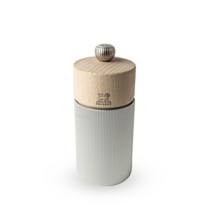 Peugeot | Line Salt Mill, Aluminum + Beechwood, Natural, 12 cm - 5 in - 1 of 4