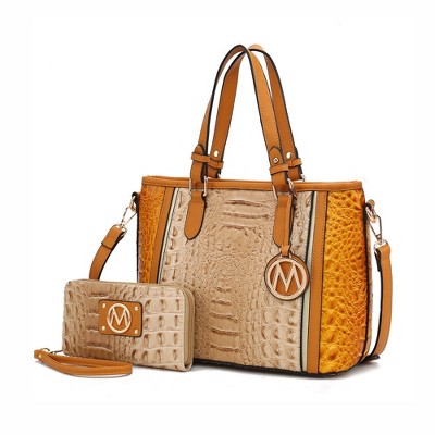 MKF Collection Lizza Croco Embossed Fashion Tote Handbag Women’s Accessories by Mia K