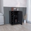 NicBex 2-Side Shelves Rolling Kitchen Island Cart with 1 Cabinet and 6 Bottle Rack,Kitchen Island on Wheels with Storage,Island Table for Kitchen - 2 of 3