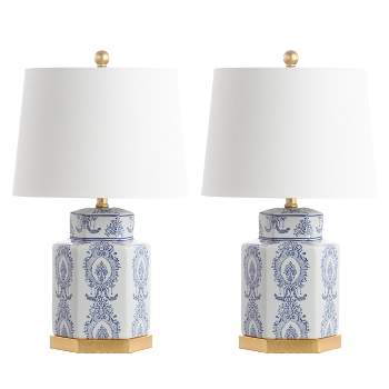 Alona Table Lamp (set Of 2) - Blue/white - Safavieh : Target