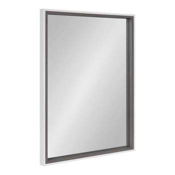 19" x 24" Gibson Decorative Framed Wall Mirror Gray/White - Kate & Laurel All Things Decor