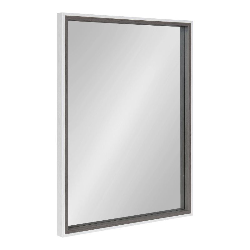 19&#34; x 24&#34; Gibson Decorative Framed Wall Mirror Gray/White - Kate &#38; Laurel All Things Decor, 1 of 10