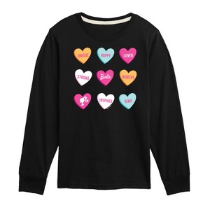 Boys' - Barbie - Barbie Candy Hearts Long Sleeve Graphic T-Shirt - 1 of 4