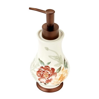 Holland Floral Antique Bronze Ceramic Soap Dispenser