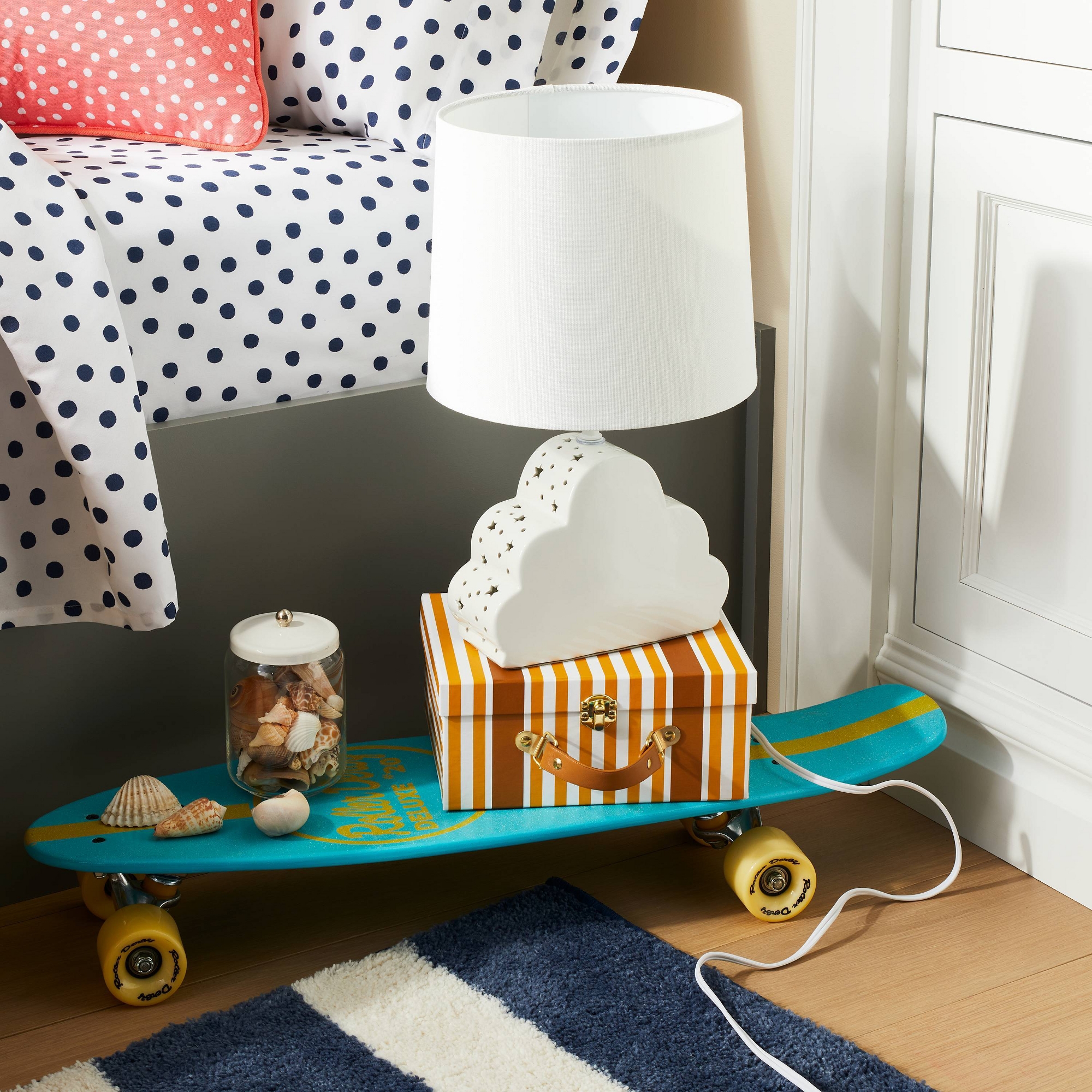 Cloud Dual Light Figural Kids' Lamp (Light Bulbs Not Included) White - Pillowfort™