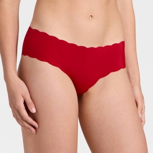 Women's Scallop Cut Cheeky Underwear - Auden™ Red - 1 of 4