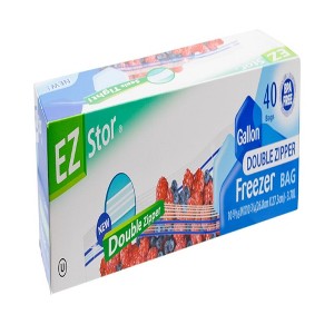 EZ-Stor 074027721026 Double Zipper Freezer Storage Bag, Clear - 1 of 1