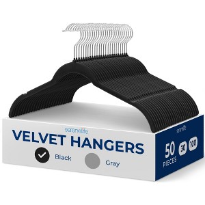 SereneLife Velvet Shirt Hangers - 1 of 4