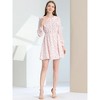 INSPIRE CHIC Women's Floral Ruffle Trim Doll Collar Smocked Waist A-line Dress - 3 of 4