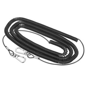 Unique Bargains Retractable Rod Pliers Paddles Fishing Coiled Lanyard with Metal Clips 32.8ft - 1 of 4