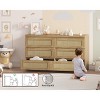 Rattan Dresser for Bedroom with 6 Drawers, 47" Modern Farmhouse Wide Chest of Drawers, Wood Storage Cabinet Organizer for Closet, Living Room, Hallway - 2 of 4
