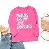 The Juniper Shop Snacks Are My Love Language Youth Long Sleeve Tee - 2 of 2