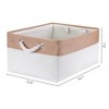 Unique Bargains Fabric Collapsible Storage Organizer Basket with Handles - 4 of 4