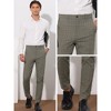 Lars Amadeus Men's Slim Fit Plaid Pattern Flat Front Business Pants - 4 of 4