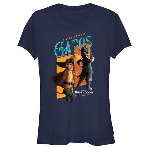 Juniors Womens Puss in Boots: The Last Wish Adventure Gatos T-Shirt - 1 of 4