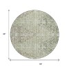 Fern Green And Ivory Geometric Washable Indoor Outdoor Area Rug - 3 of 4