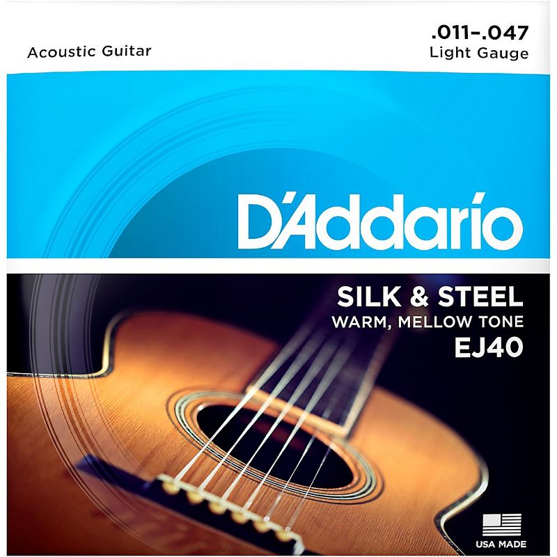 D'Addario EJ40 Silk and Steel Ball End Acoustic Folk Guitar Strings, 1 of 6
