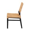 bali & pari Lesia Modern Bohemian Natural Brown Rattan and Espresso Brown Mahogany Wood Dining Chair - 4 of 4
