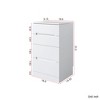 LIVAREEmlen 3 in 1 Vanity Desk with Open Top Mirror,Small Make Up Vanity Set with Visible Glass Desktop,with 3 Drawers,Dressing Table for Bedroom - 4 of 4
